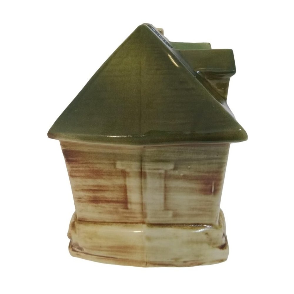 McCoy Cookie House Jar American Pottery Vintage 1950s Split House Green Roof - Picture 5 of 8